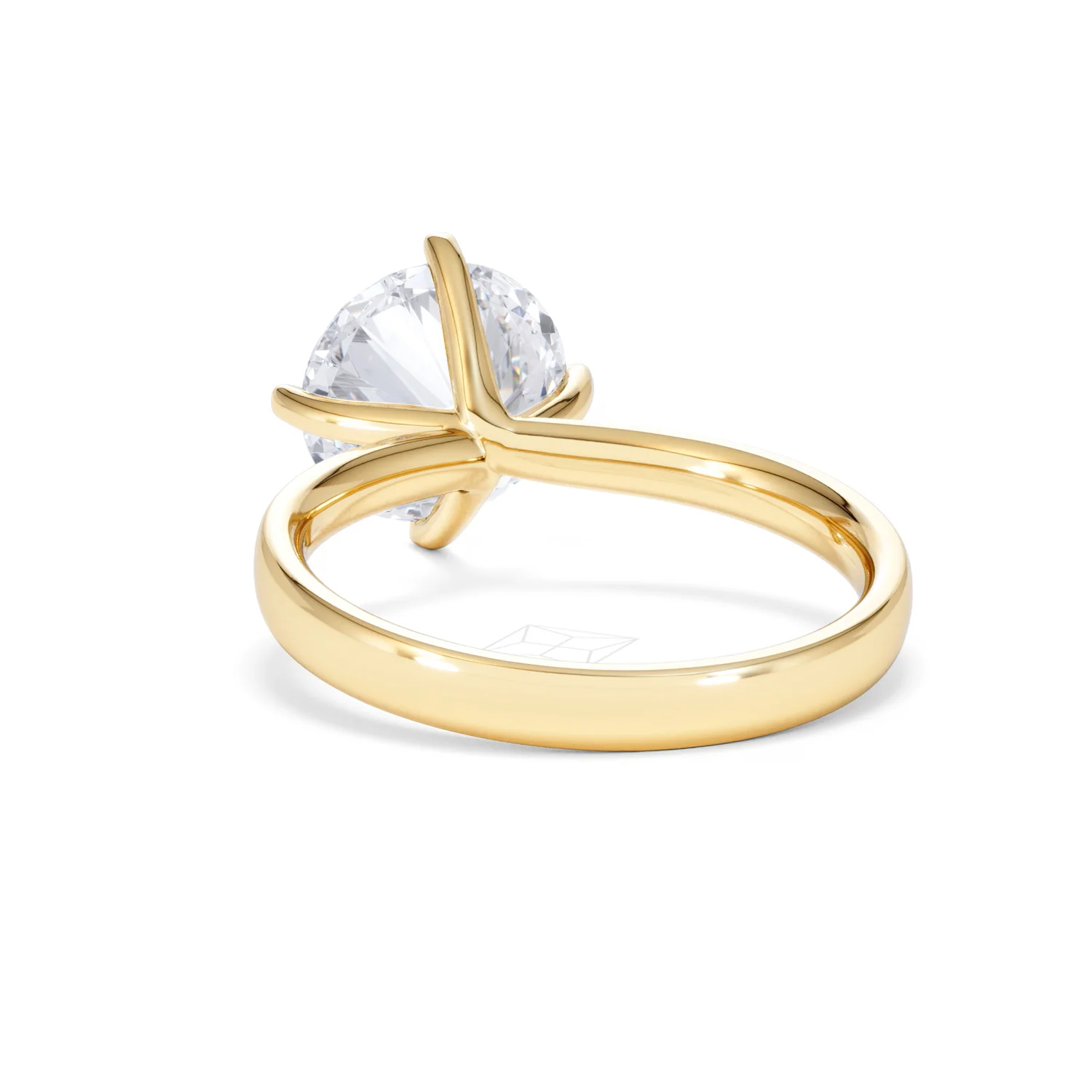 Origin Twist 3.00ct Round Cut Lab Diamond Solitaire Engagement Ring in 18K Yellow Gold - Image 51