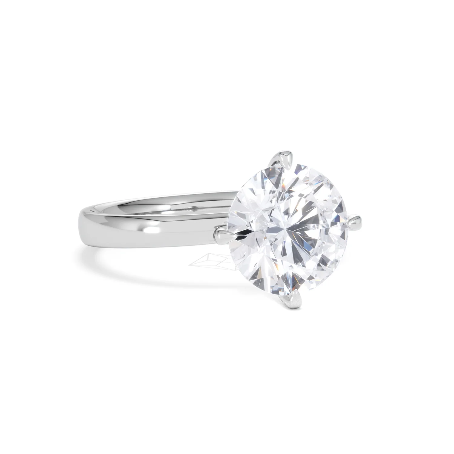 Origin Twist 3.00ct Round Cut Lab Diamond Solitaire Engagement Ring in Platinum - Image 12