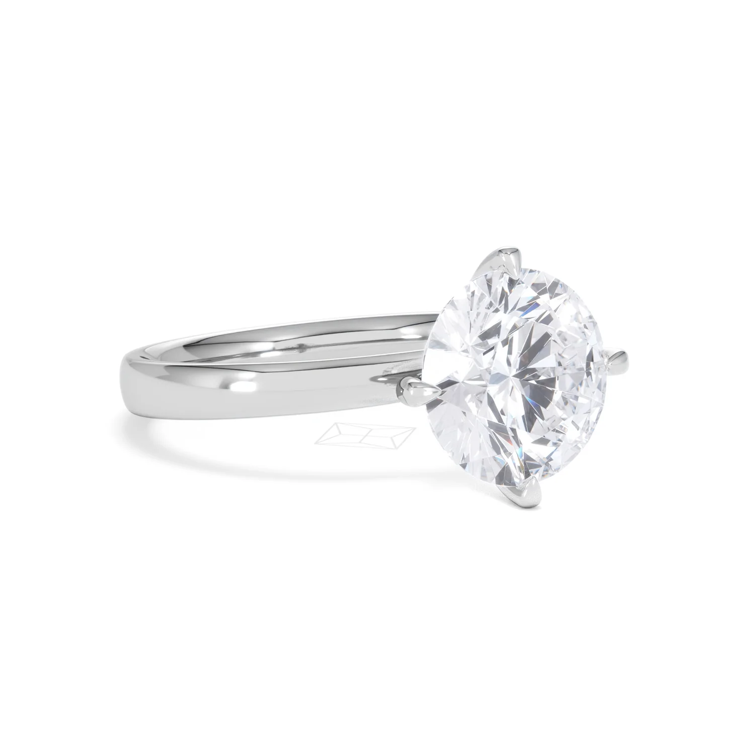 Origin Twist 3.00ct Round Cut Lab Diamond Solitaire Engagement Ring in Platinum - Image 14