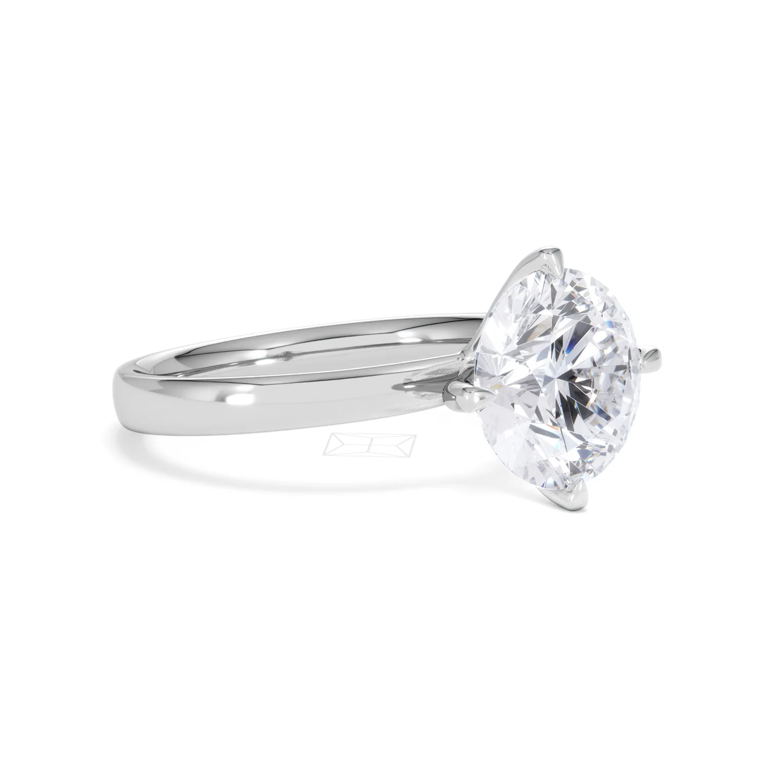 Origin Twist 3.00ct Round Cut Lab Diamond Solitaire Engagement Ring in Platinum - Image 16