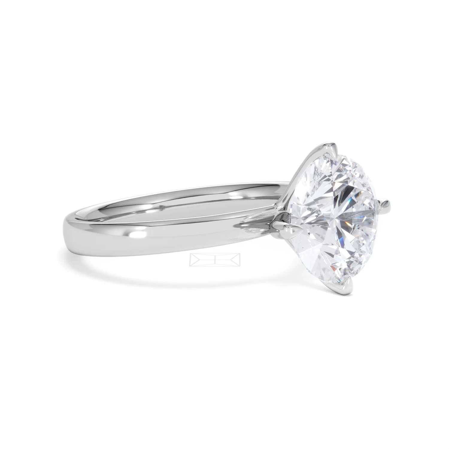 Origin Twist 3.00ct Round Cut Lab Diamond Solitaire Engagement Ring in Platinum - Image 17