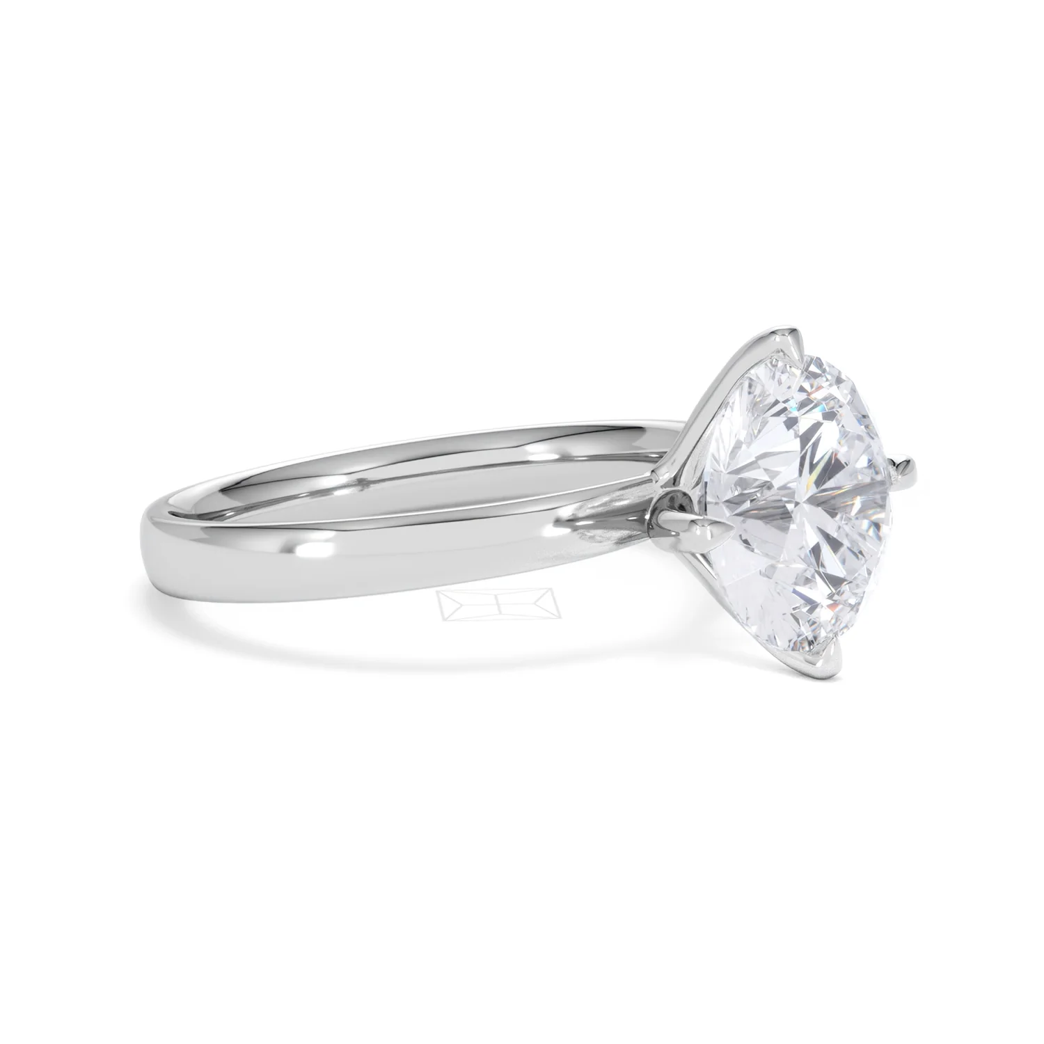 Origin Twist 3.00ct Round Cut Lab Diamond Solitaire Engagement Ring in Platinum - Image 18