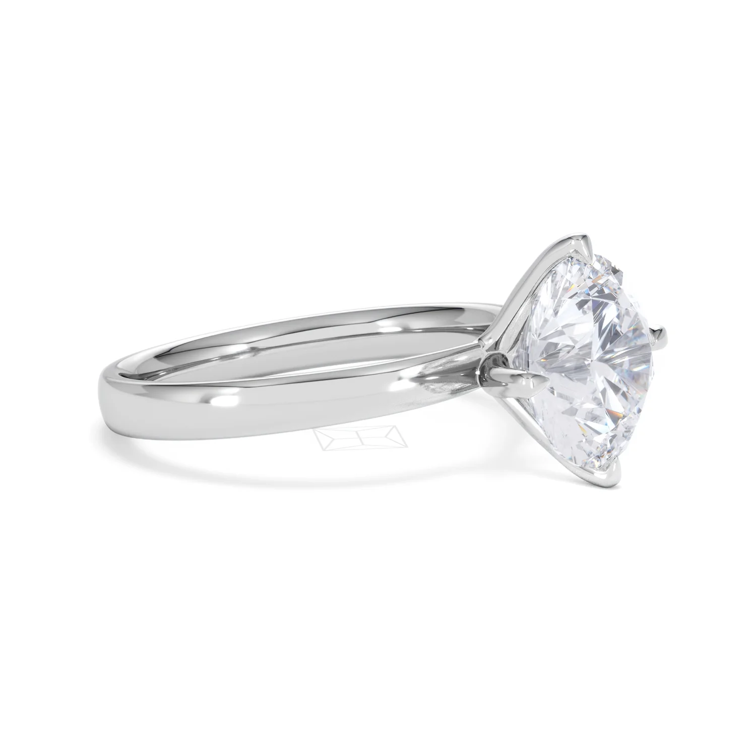 Origin Twist 3.00ct Round Cut Lab Diamond Solitaire Engagement Ring in Platinum - Image 19