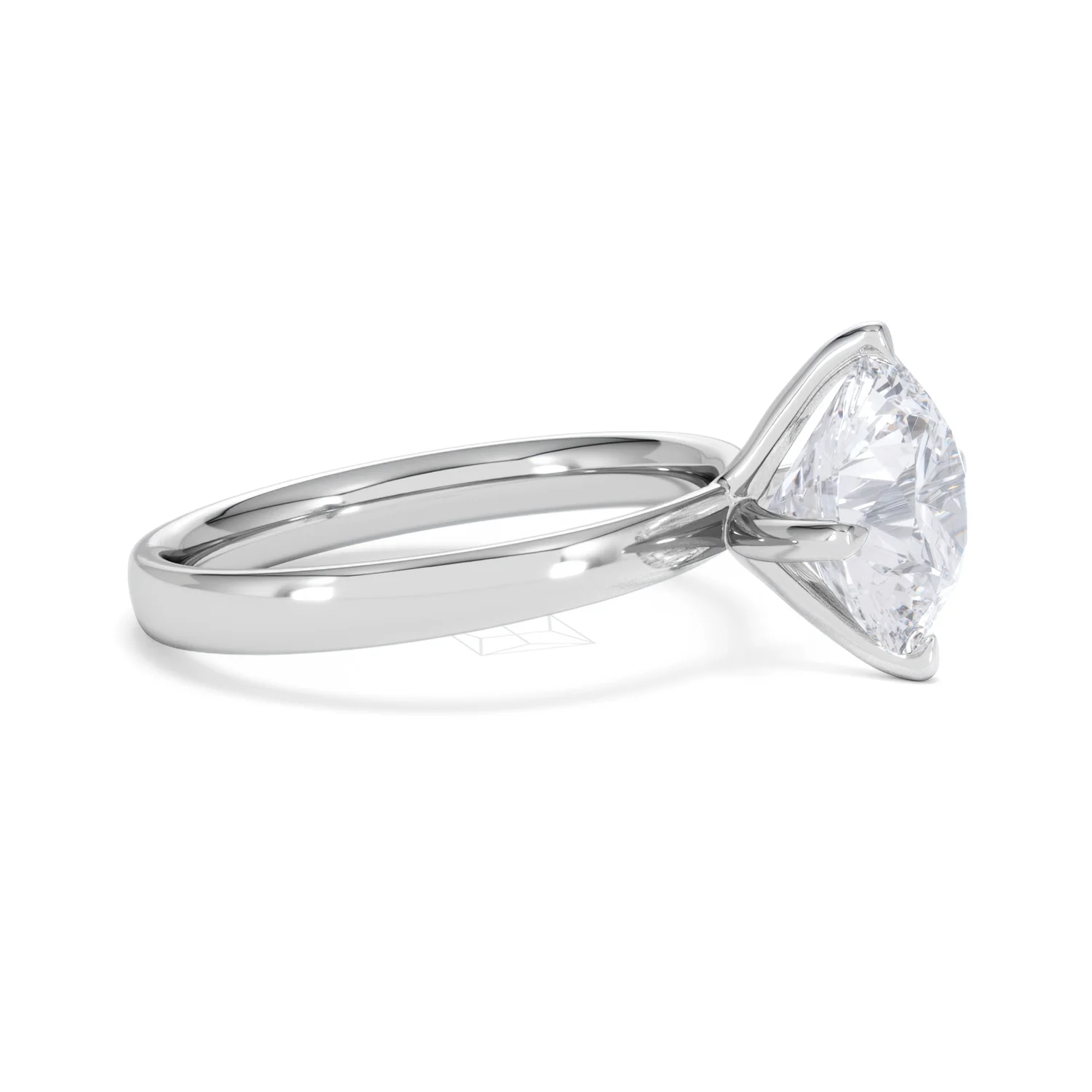 Origin Twist 3.00ct Round Cut Lab Diamond Solitaire Engagement Ring in Platinum - Image 22