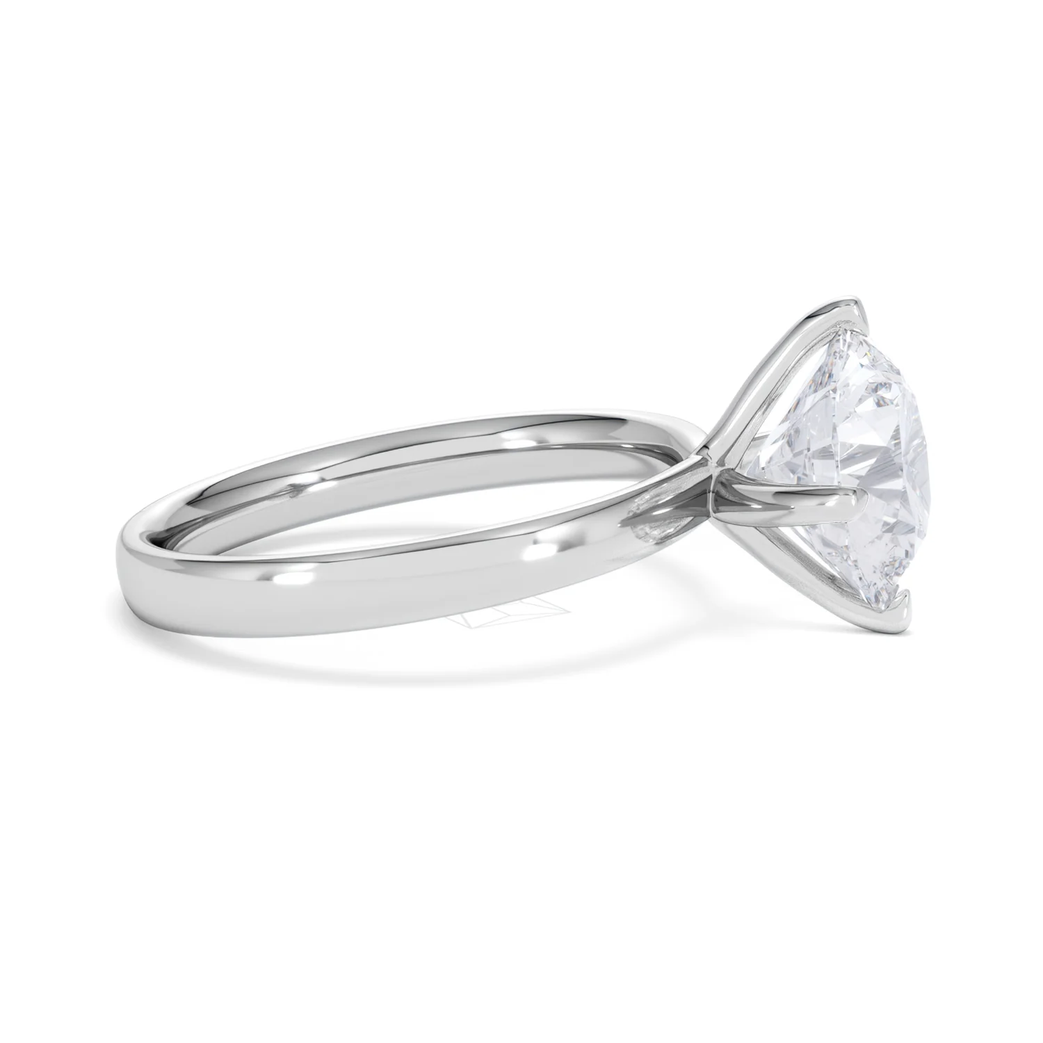 Origin Twist 3.00ct Round Cut Lab Diamond Solitaire Engagement Ring in Platinum - Image 24
