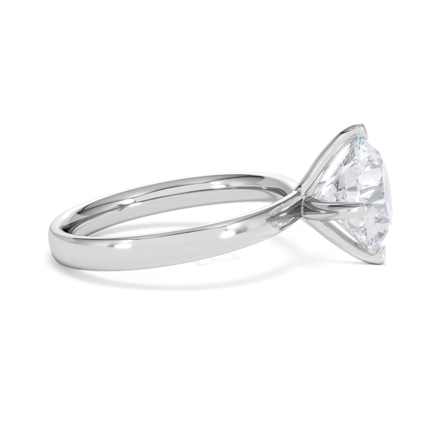 Origin Twist 3.00ct Round Cut Lab Diamond Solitaire Engagement Ring in Platinum - Image 25
