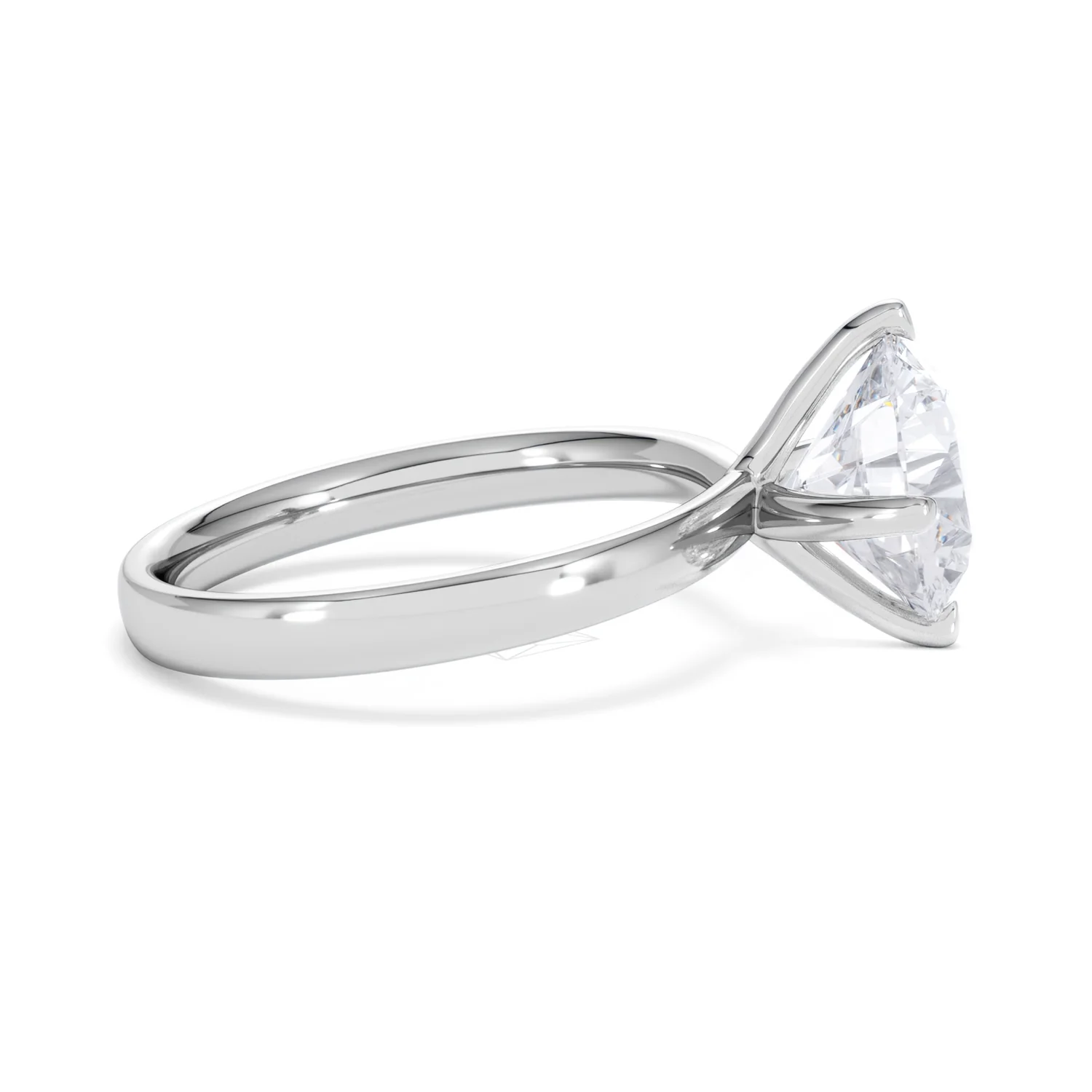 Origin Twist 3.00ct Round Cut Lab Diamond Solitaire Engagement Ring in Platinum - Image 26