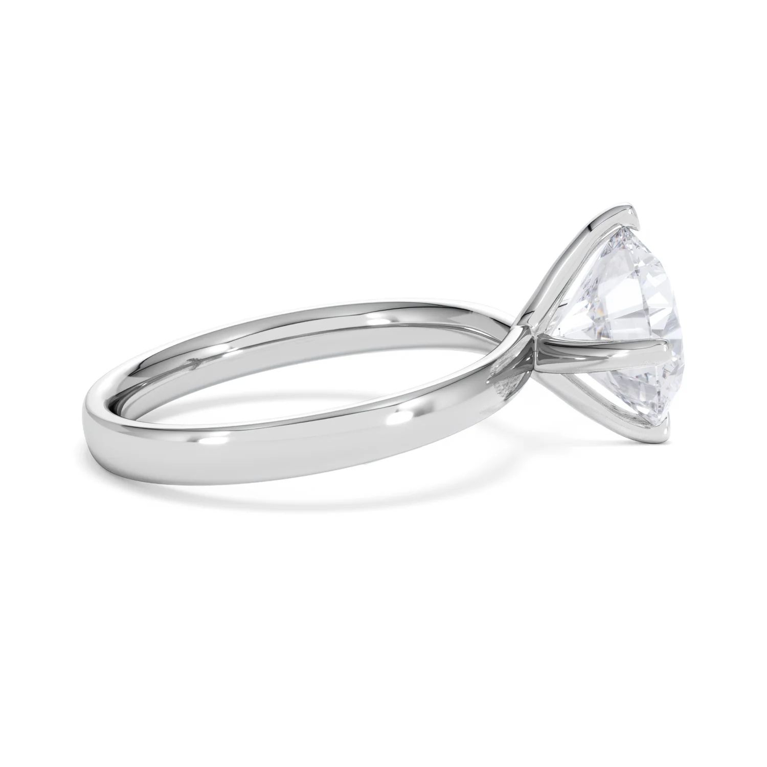 Origin Twist 3.00ct Round Cut Lab Diamond Solitaire Engagement Ring in Platinum - Image 28
