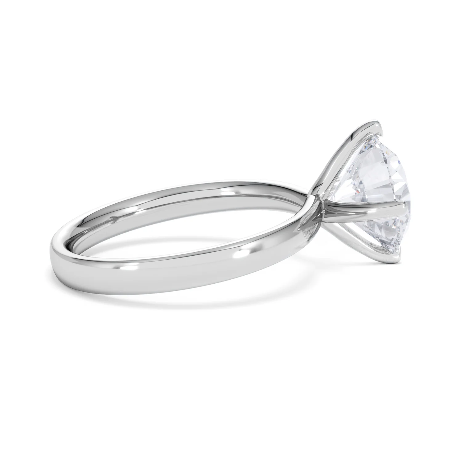 Origin Twist 3.00ct Round Cut Lab Diamond Solitaire Engagement Ring in Platinum - Image 29