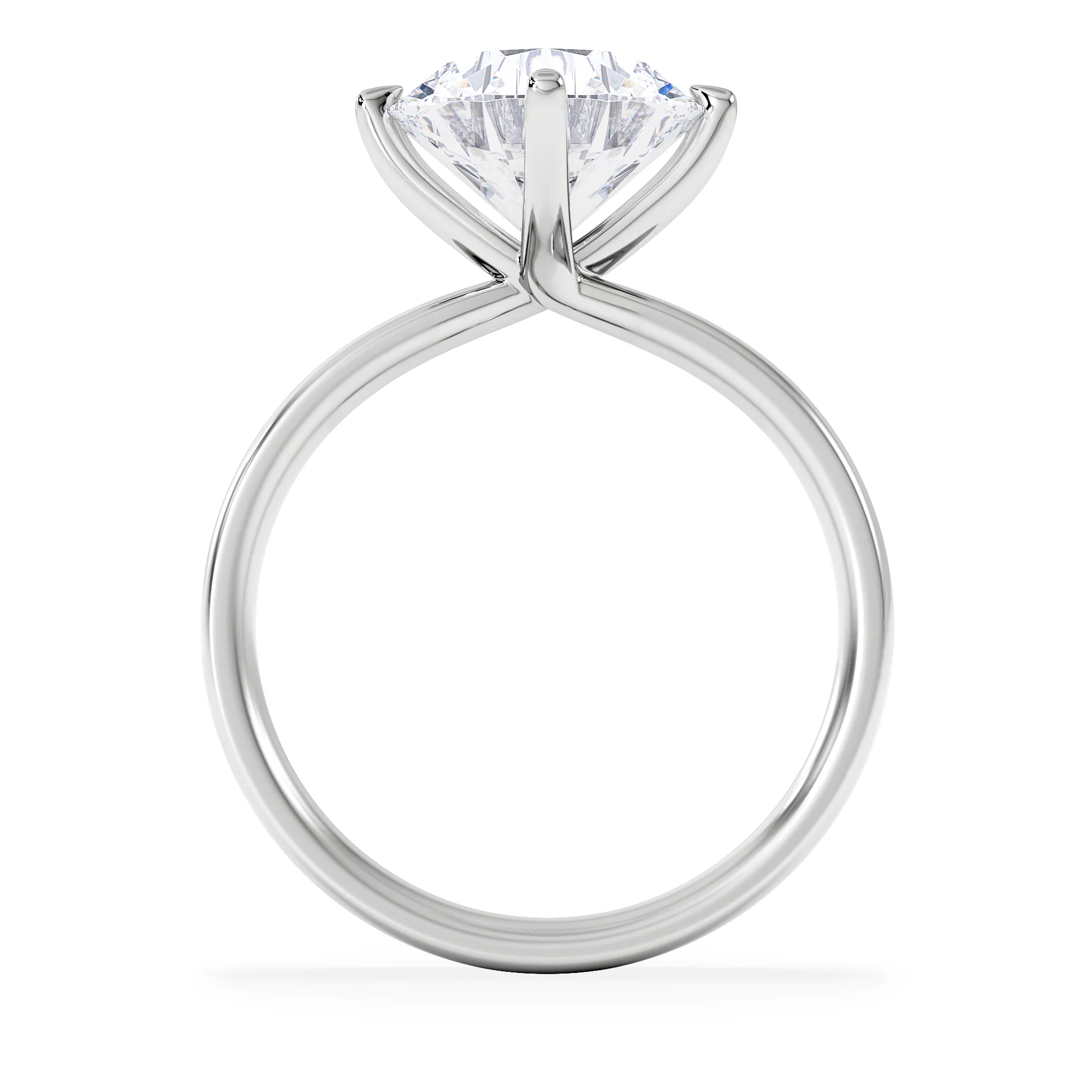 Origin Twist 3.00ct Round Cut Lab Diamond Solitaire Engagement Ring in Platinum - Image 3