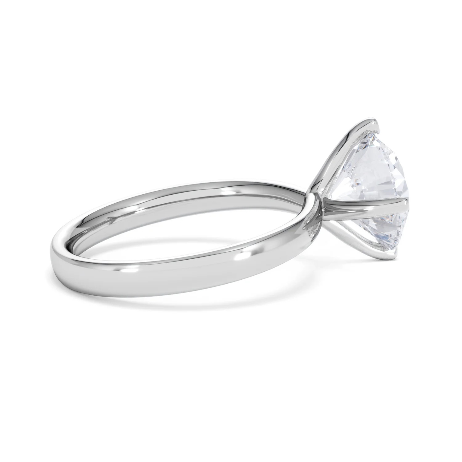 Origin Twist 3.00ct Round Cut Lab Diamond Solitaire Engagement Ring in Platinum - Image 30