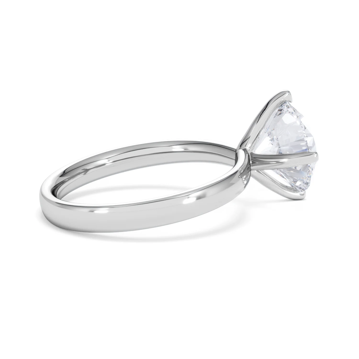 Origin Twist 3.00ct Round Cut Lab Diamond Solitaire Engagement Ring in Platinum - Image 31
