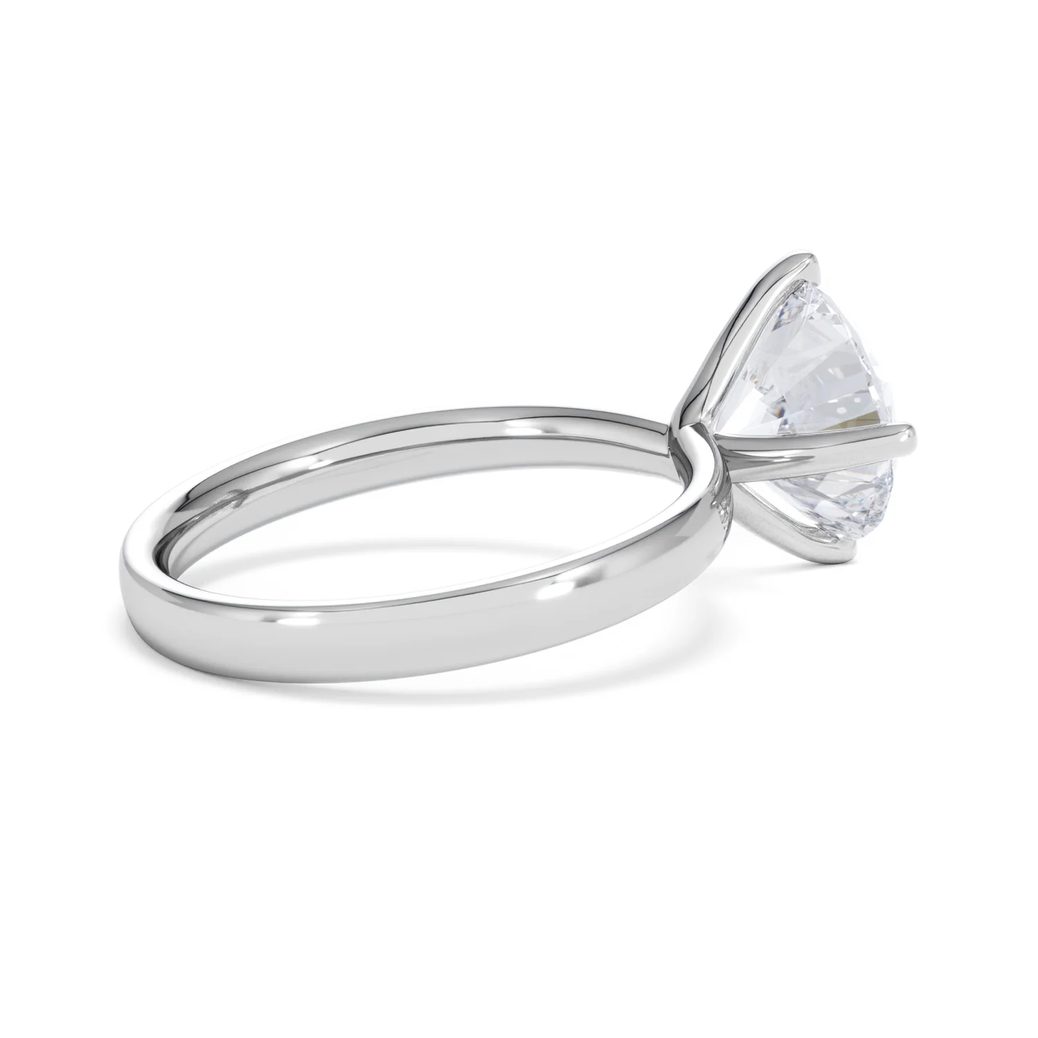 Origin Twist 3.00ct Round Cut Lab Diamond Solitaire Engagement Ring in Platinum - Image 33