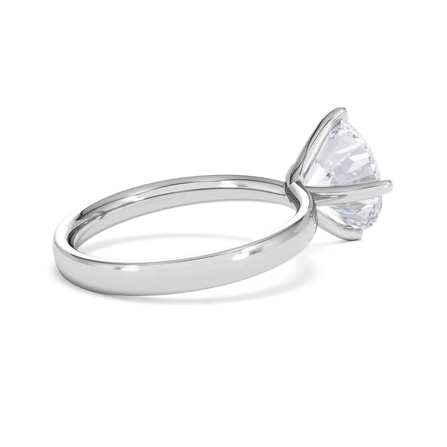 Origin Twist 3.00ct Round Cut Lab Diamond Solitaire Engagement Ring in Platinum - Image 34