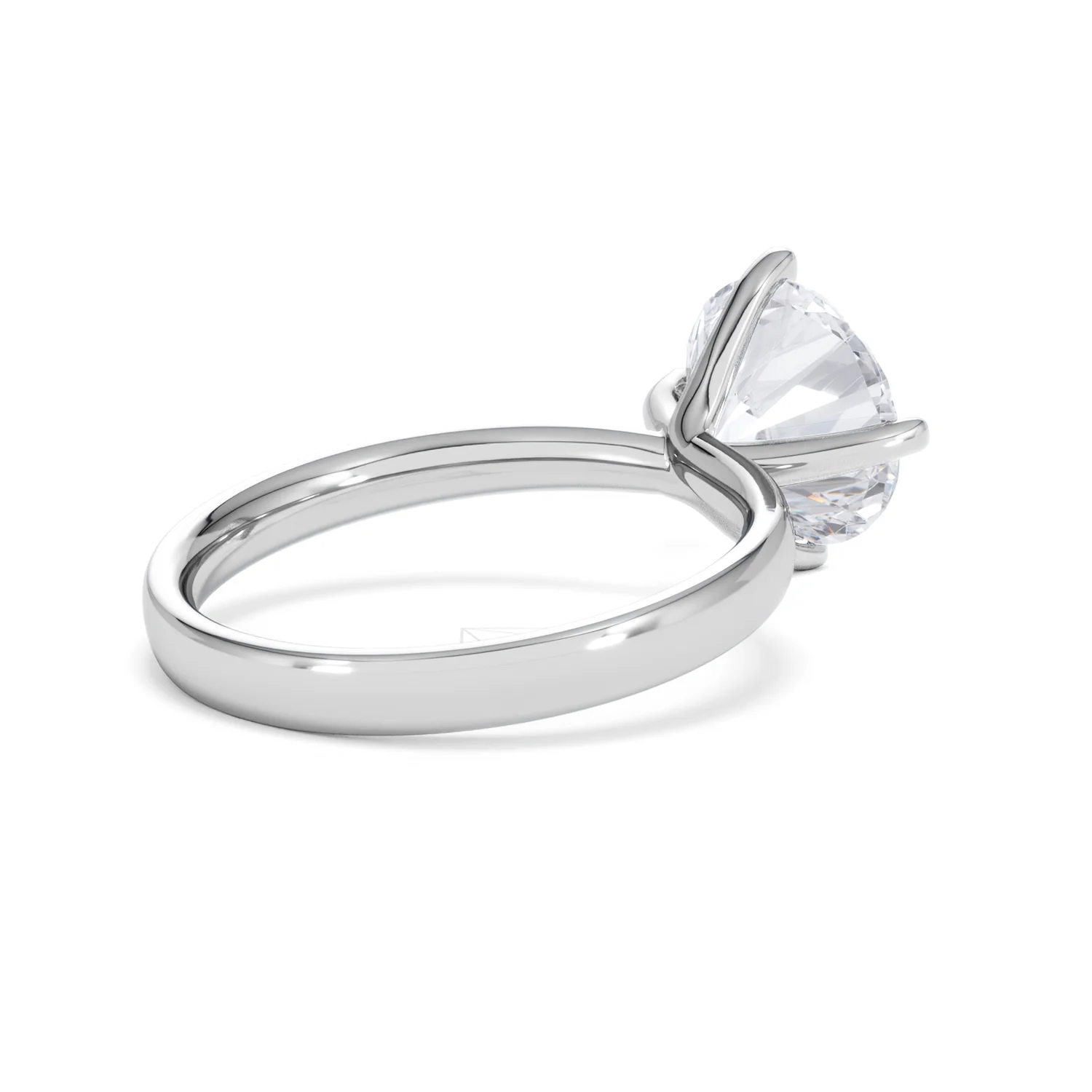 Origin Twist 3.00ct Round Cut Lab Diamond Solitaire Engagement Ring in Platinum - Image 37