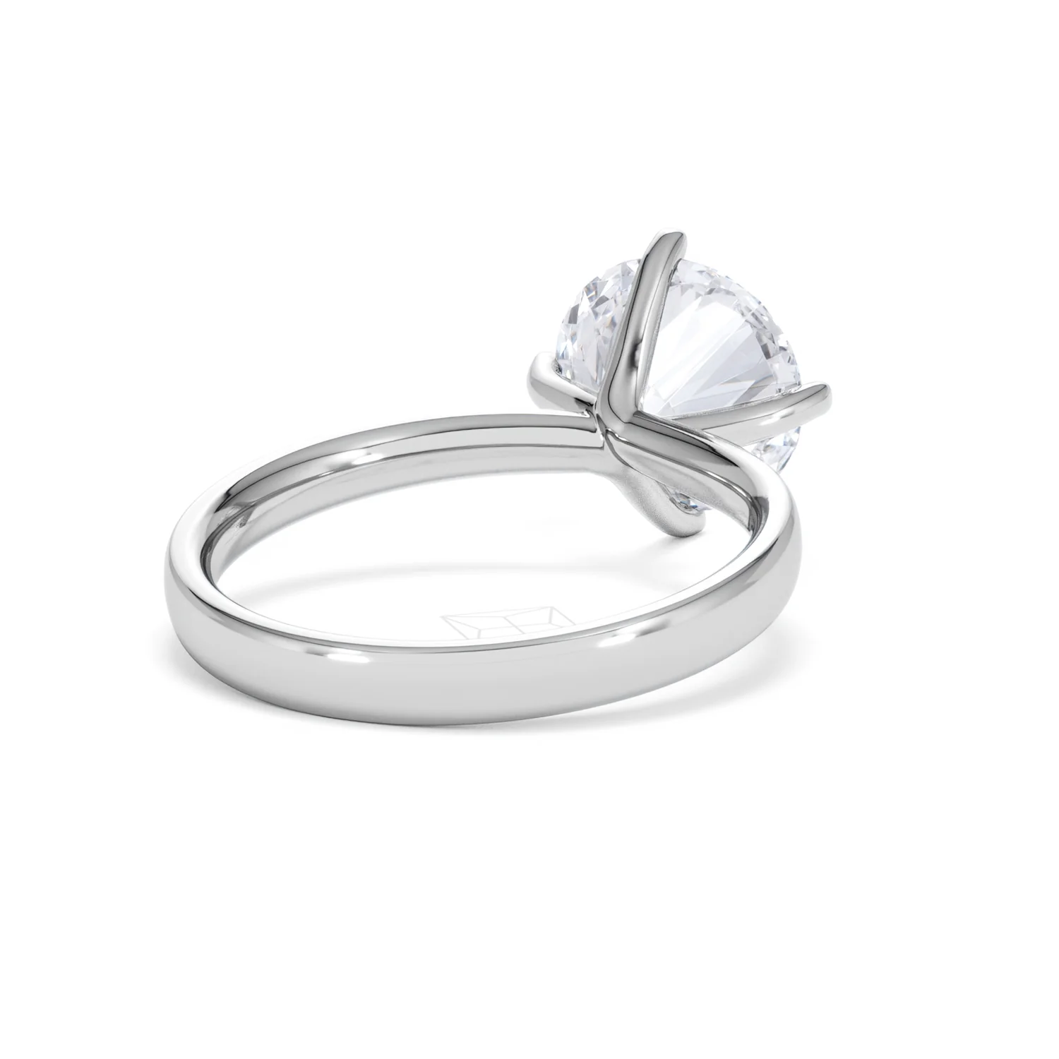 Origin Twist 3.00ct Round Cut Lab Diamond Solitaire Engagement Ring in Platinum - Image 41