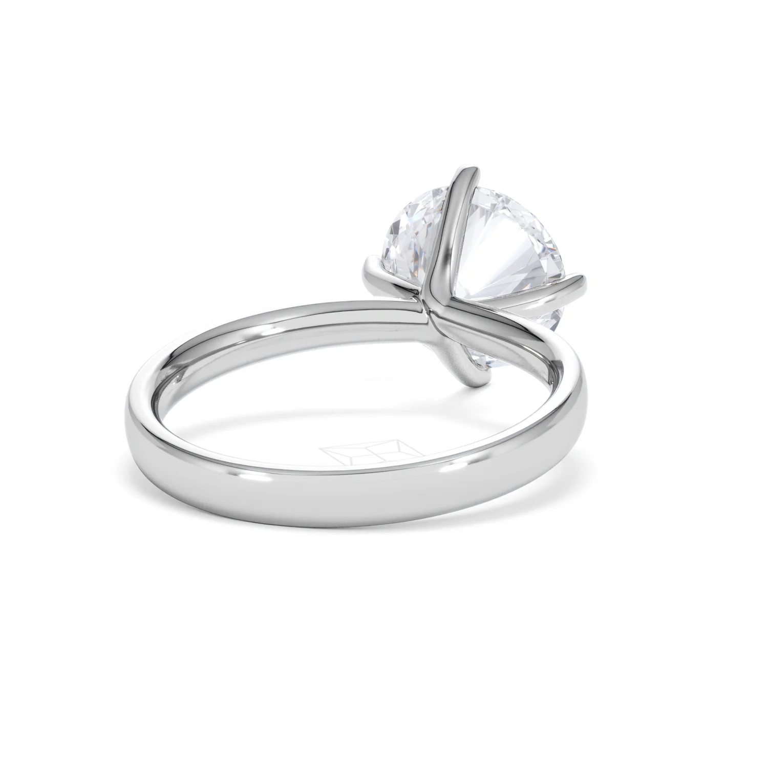Origin Twist 3.00ct Round Cut Lab Diamond Solitaire Engagement Ring in Platinum - Image 42