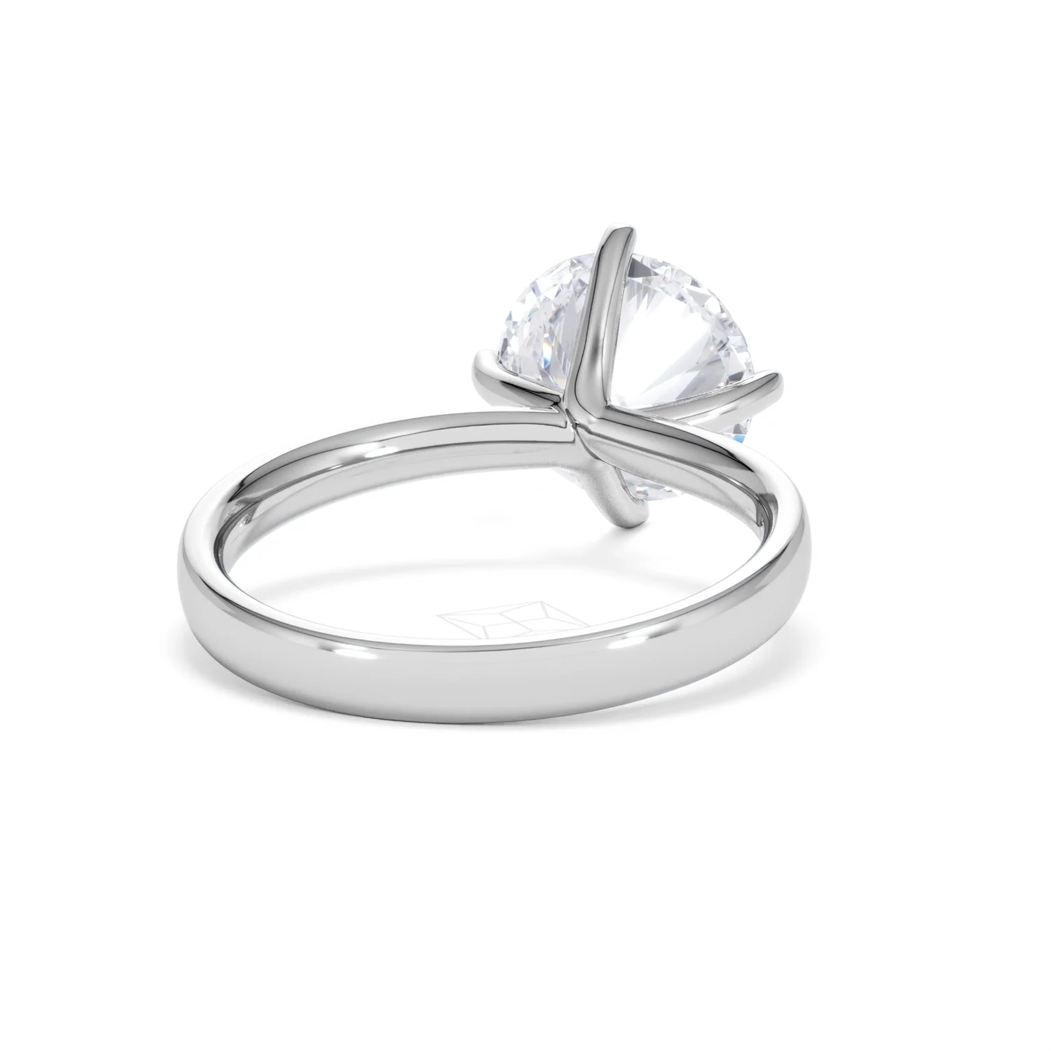Origin Twist 3.00ct Round Cut Lab Diamond Solitaire Engagement Ring in Platinum - Image 43