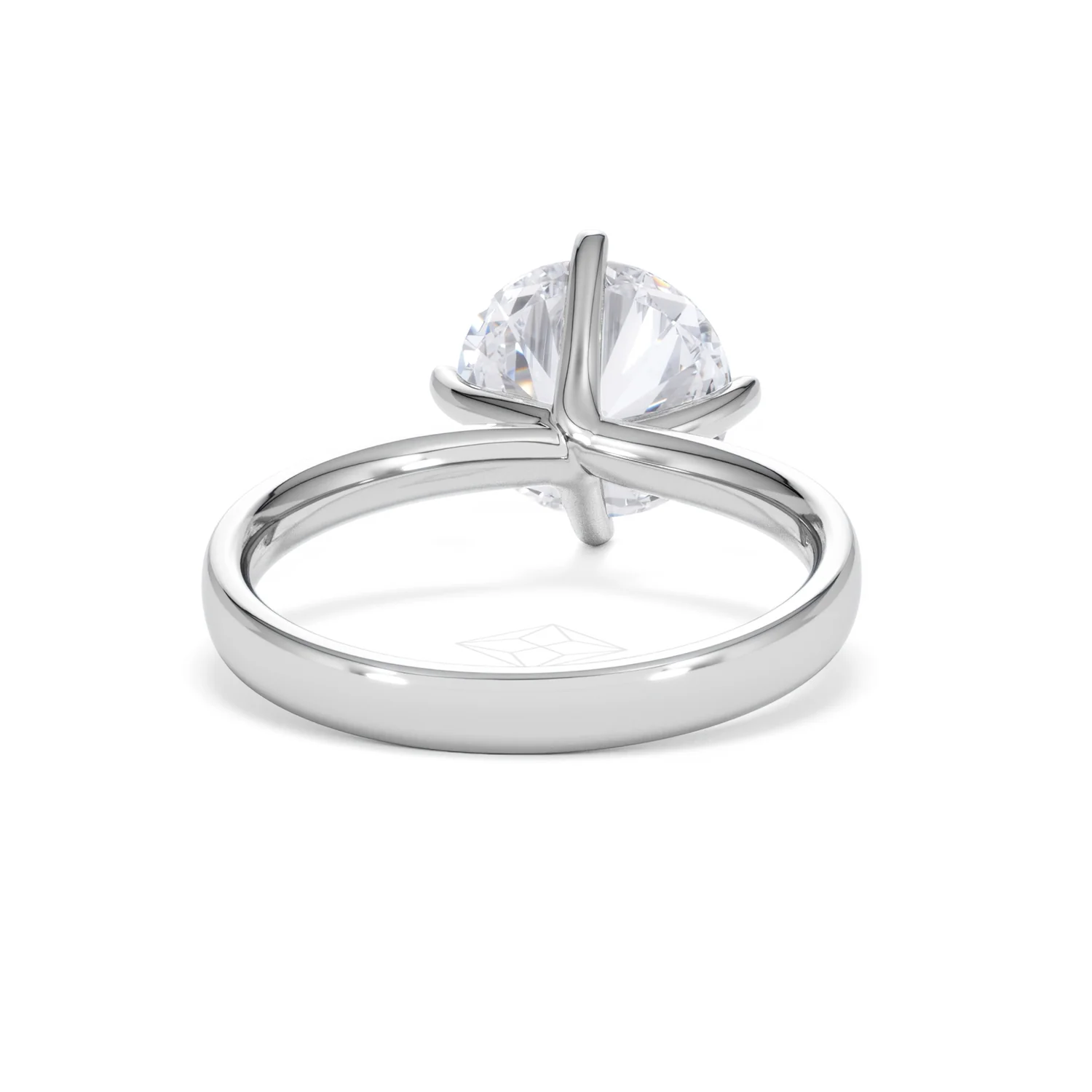 Origin Twist 3.00ct Round Cut Lab Diamond Solitaire Engagement Ring in Platinum - Image 45
