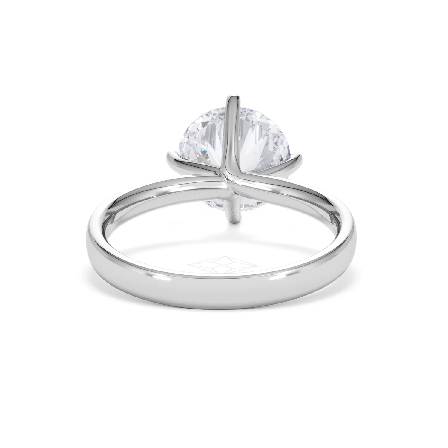 Origin Twist 3.00ct Round Cut Lab Diamond Solitaire Engagement Ring in Platinum - Image 46