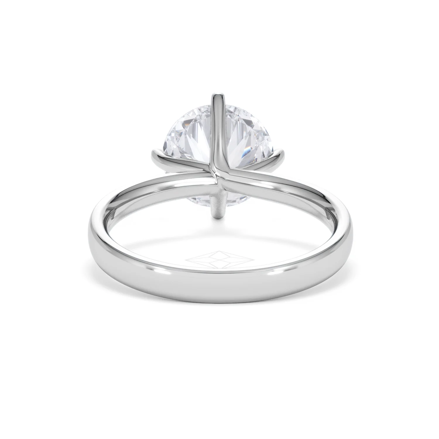 Origin Twist 3.00ct Round Cut Lab Diamond Solitaire Engagement Ring in Platinum - Image 47