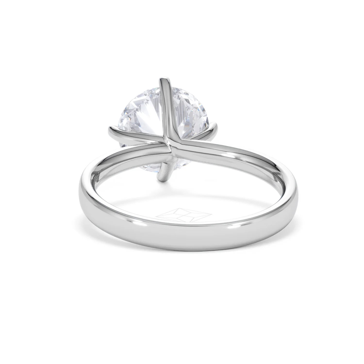 Origin Twist 3.00ct Round Cut Lab Diamond Solitaire Engagement Ring in Platinum - Image 49