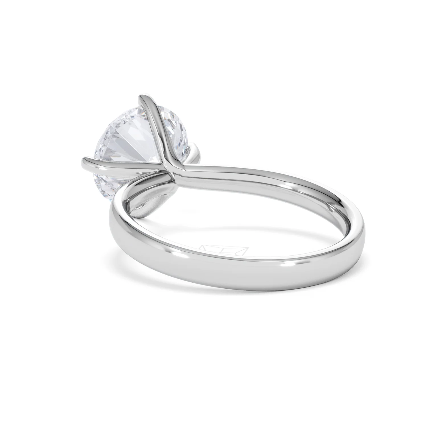Origin Twist 3.00ct Round Cut Lab Diamond Solitaire Engagement Ring in Platinum - Image 54