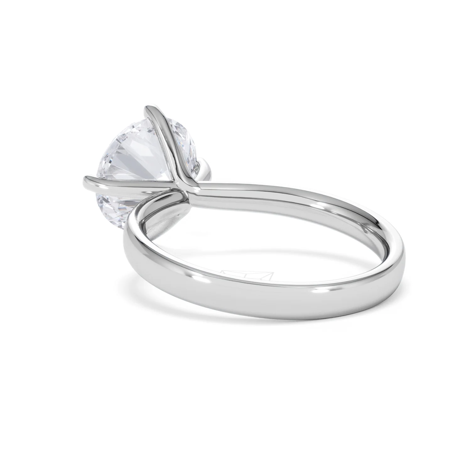 Origin Twist 3.00ct Round Cut Lab Diamond Solitaire Engagement Ring in Platinum - Image 55