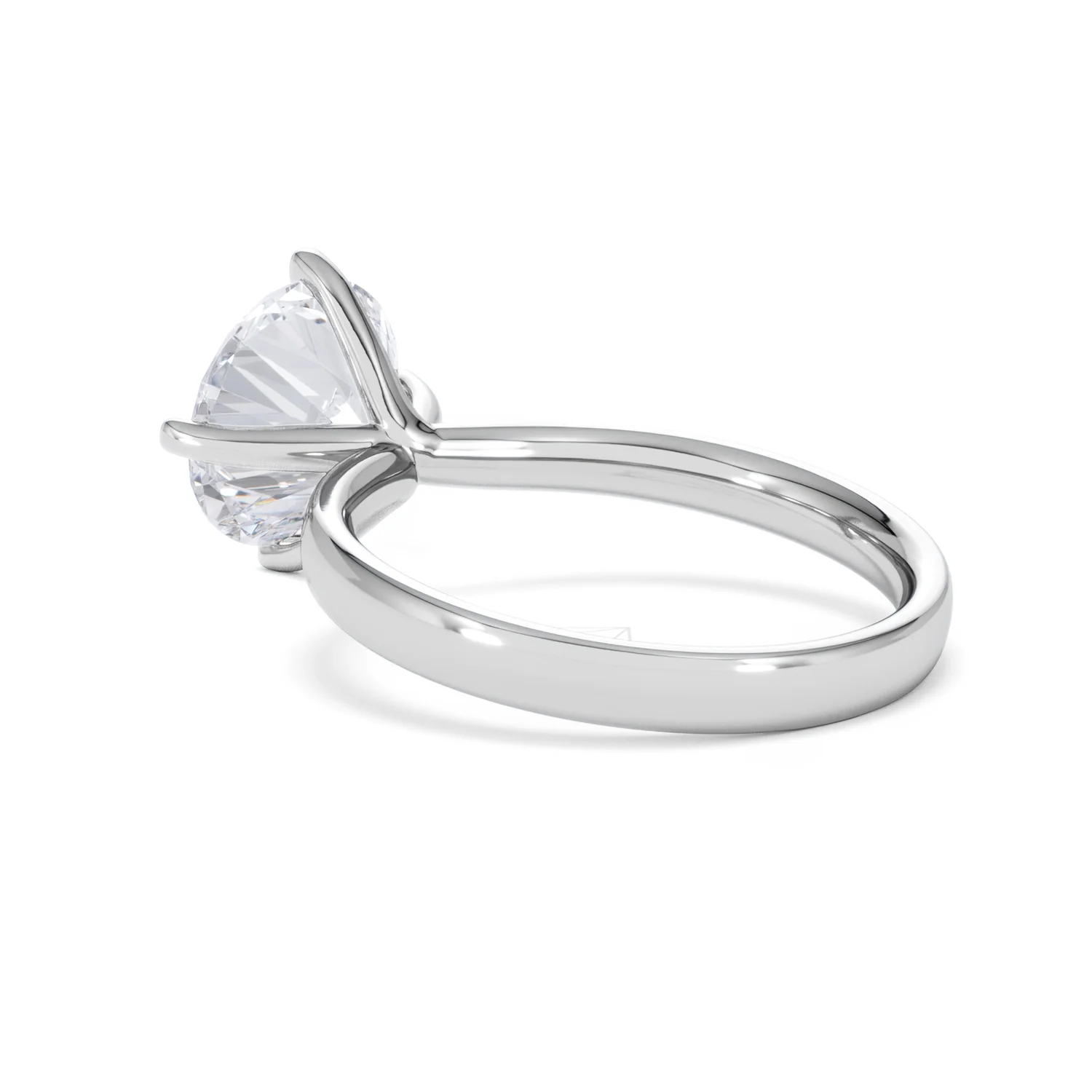 Origin Twist 3.00ct Round Cut Lab Diamond Solitaire Engagement Ring in Platinum - Image 57