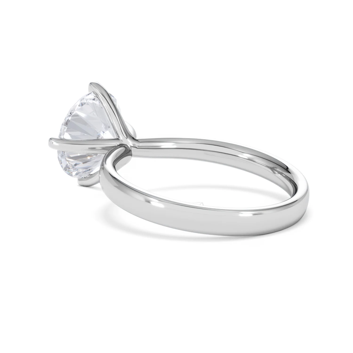 Origin Twist 3.00ct Round Cut Lab Diamond Solitaire Engagement Ring in Platinum - Image 58