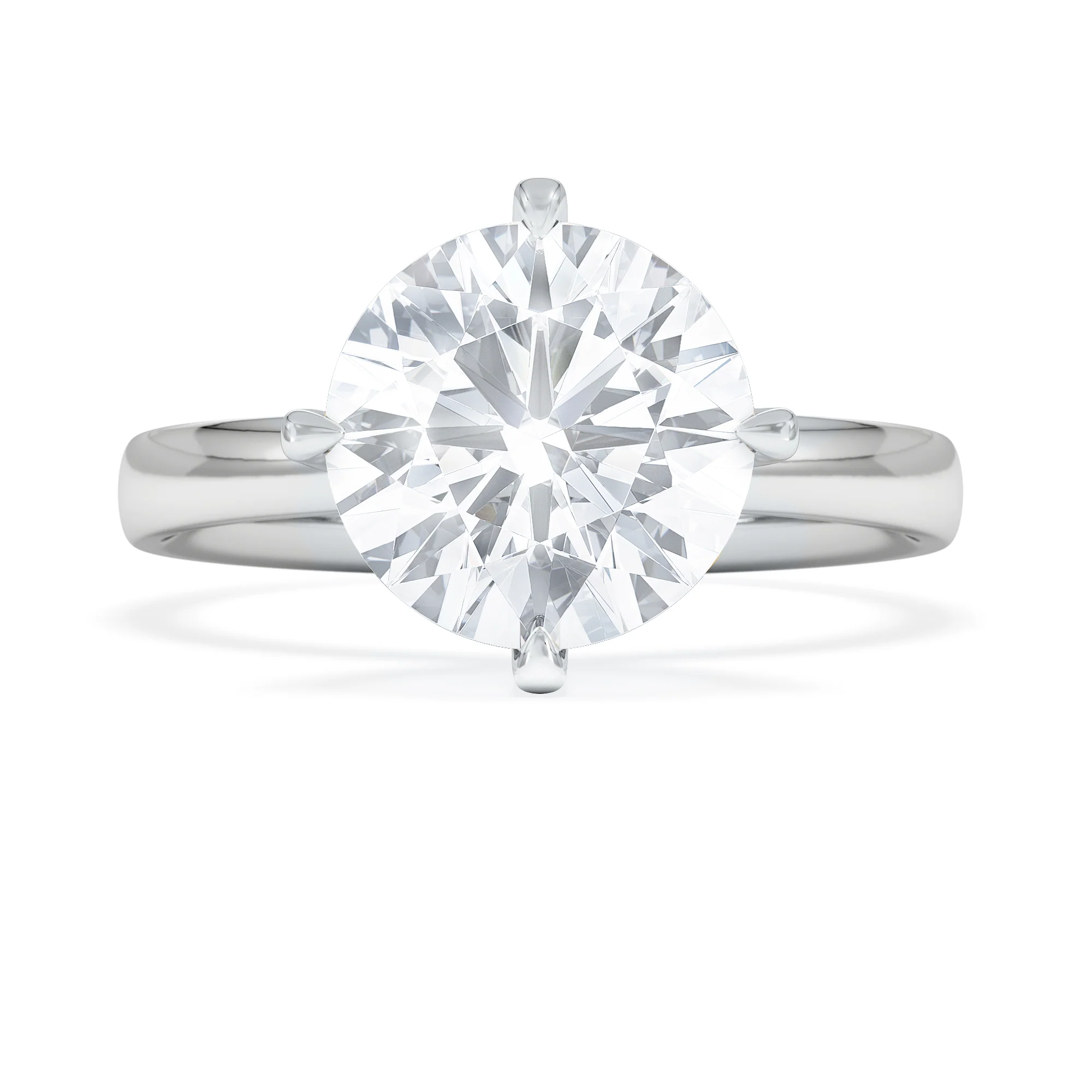 Origin Twist 3.00ct Round Cut Lab Diamond Solitaire Engagement Ring in Platinum - Image 6