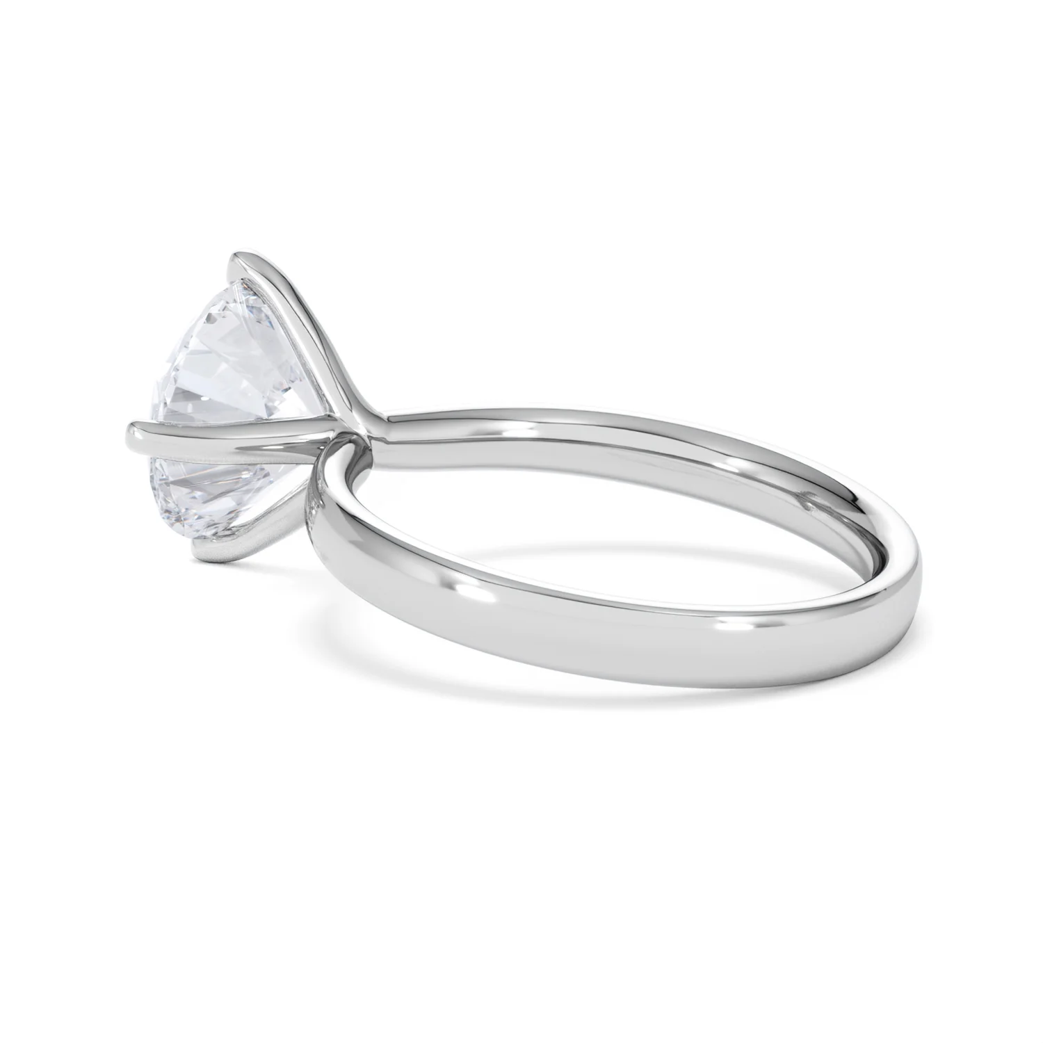 Origin Twist 3.00ct Round Cut Lab Diamond Solitaire Engagement Ring in Platinum - Image 60