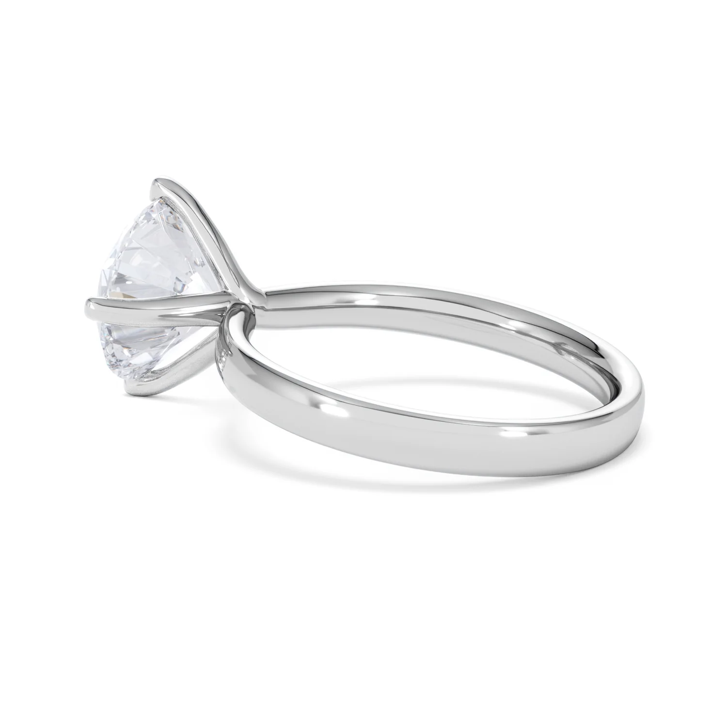 Origin Twist 3.00ct Round Cut Lab Diamond Solitaire Engagement Ring in Platinum - Image 61