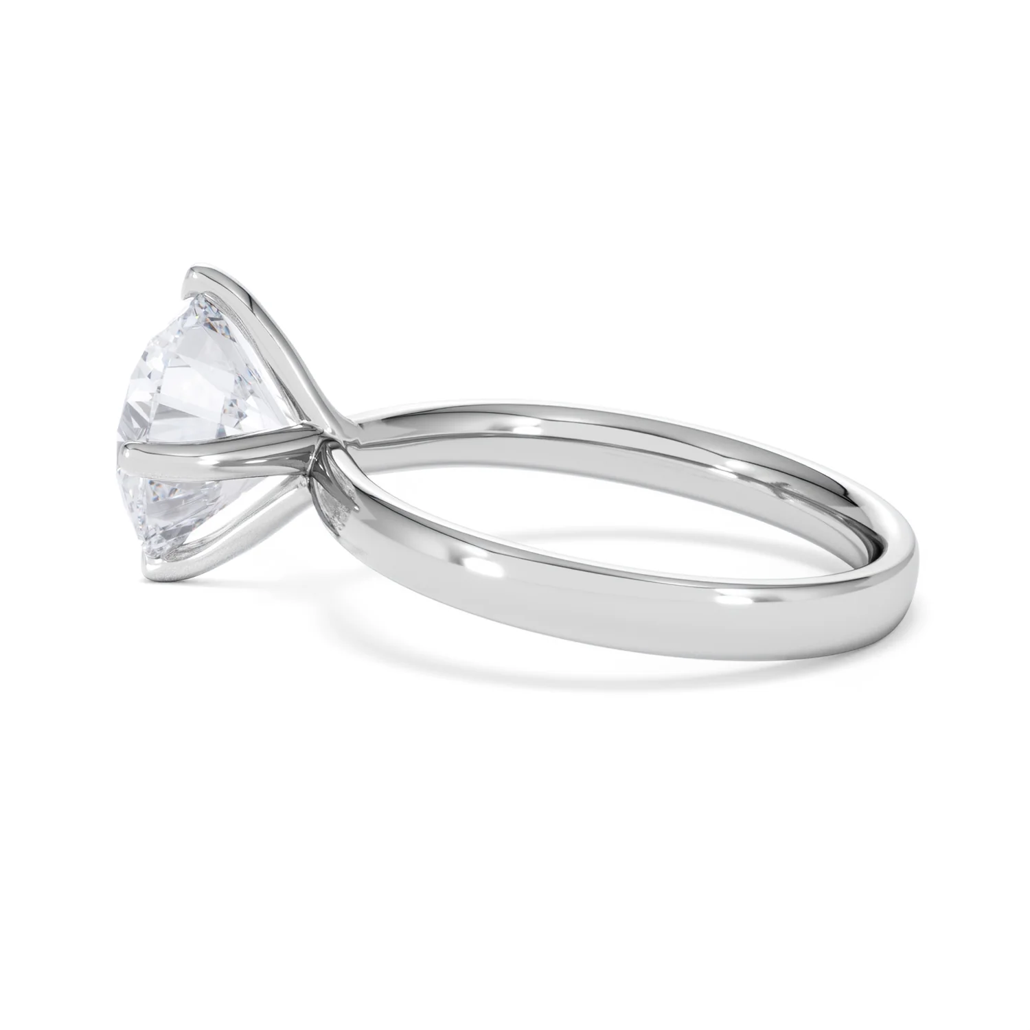 Origin Twist 3.00ct Round Cut Lab Diamond Solitaire Engagement Ring in Platinum - Image 64