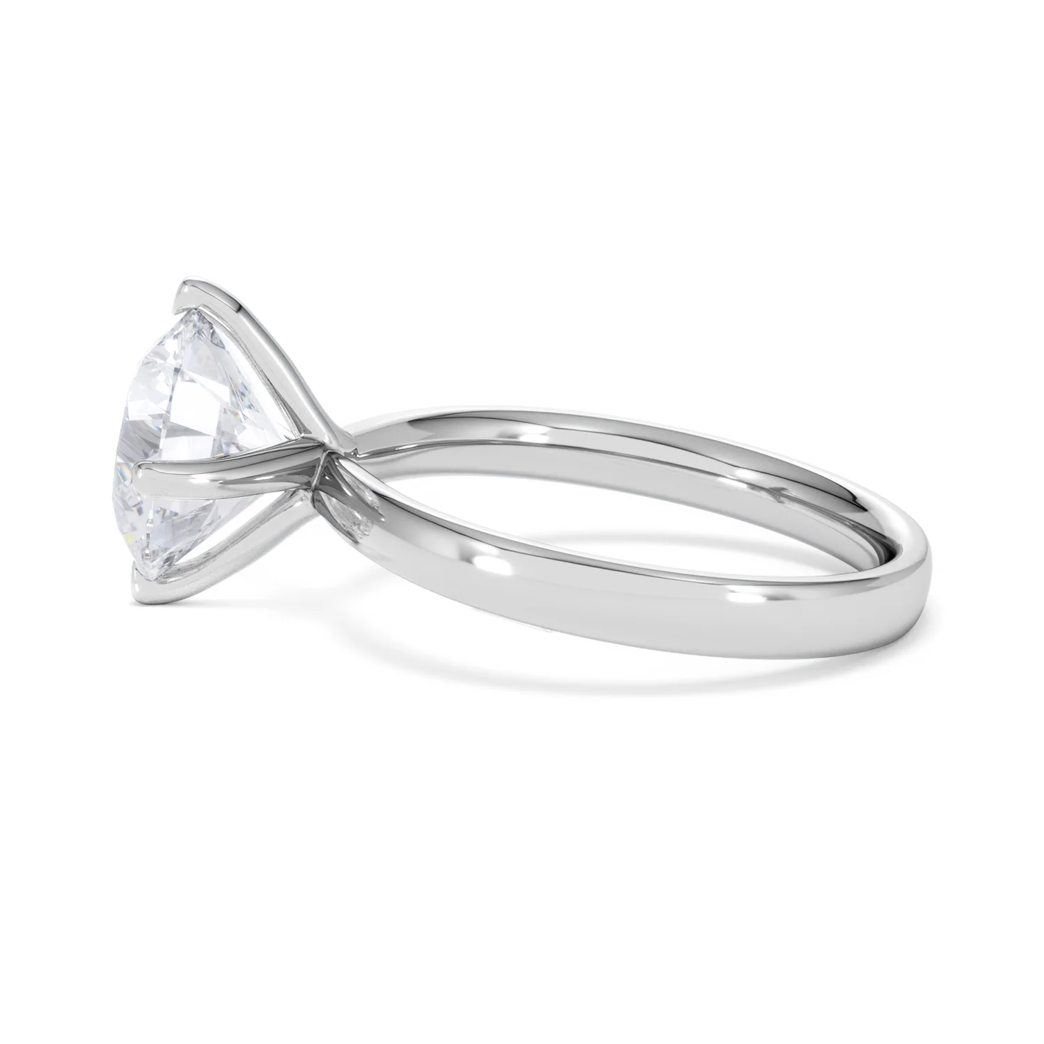 Origin Twist 3.00ct Round Cut Lab Diamond Solitaire Engagement Ring in Platinum - Image 66