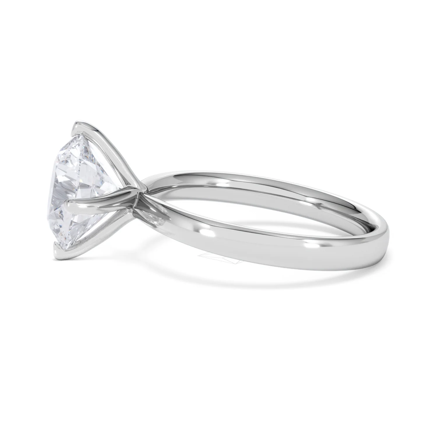Origin Twist 3.00ct Round Cut Lab Diamond Solitaire Engagement Ring in Platinum - Image 68