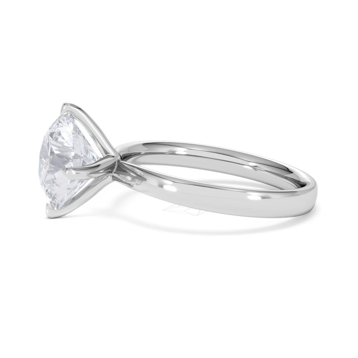 Origin Twist 3.00ct Round Cut Lab Diamond Solitaire Engagement Ring in Platinum - Image 70