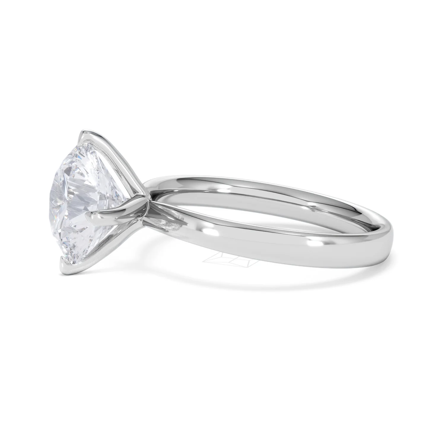 Origin Twist 3.00ct Round Cut Lab Diamond Solitaire Engagement Ring in Platinum - Image 71
