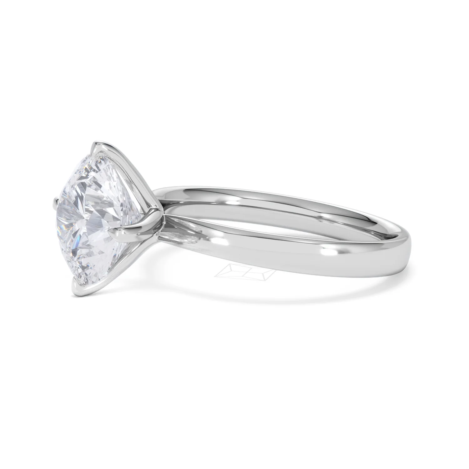 Origin Twist 3.00ct Round Cut Lab Diamond Solitaire Engagement Ring in Platinum - Image 73