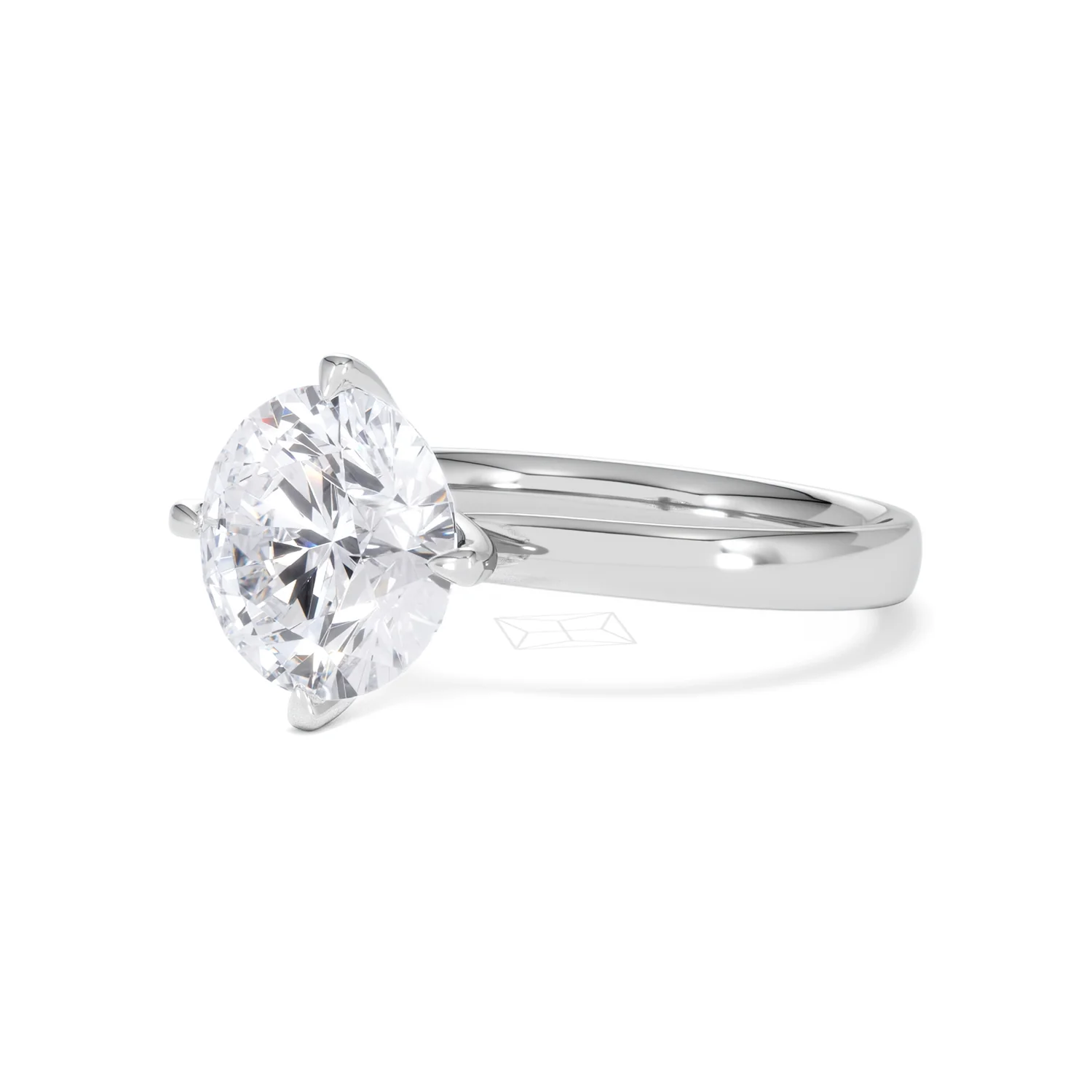 Origin Twist 3.00ct Round Cut Lab Diamond Solitaire Engagement Ring in Platinum - Image 79