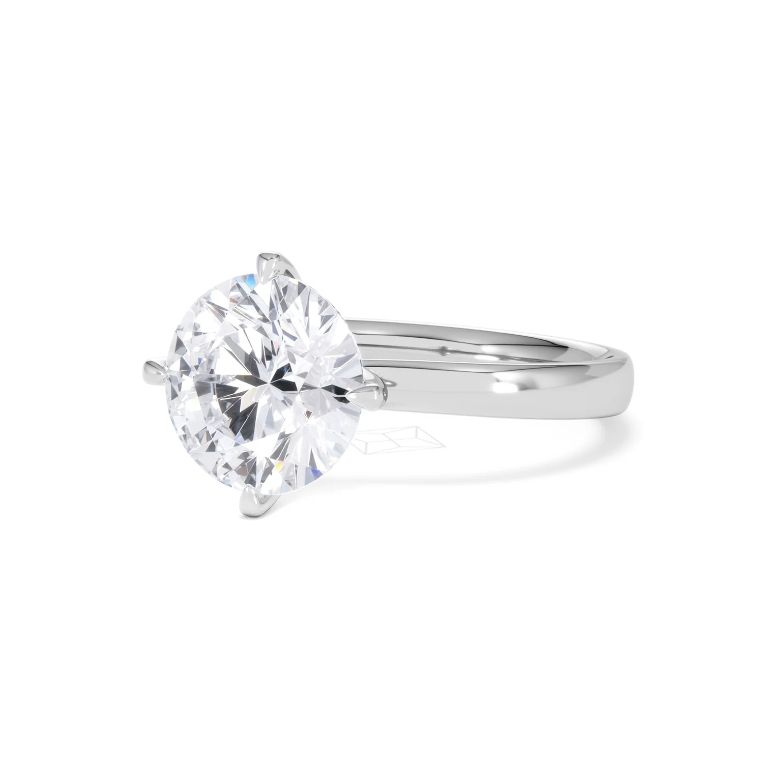 Origin Twist 3.00ct Round Cut Lab Diamond Solitaire Engagement Ring in Platinum - Image 81
