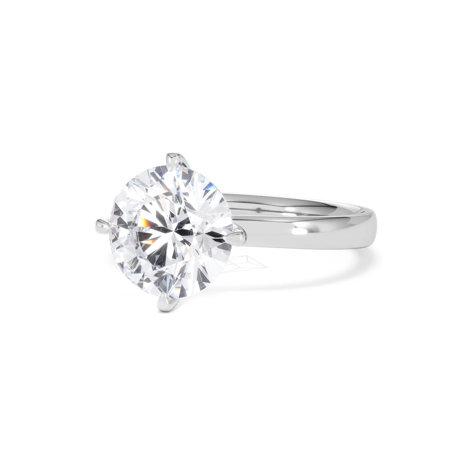 Origin Twist 3.00ct Round Cut Lab Diamond Solitaire Engagement Ring in Platinum - Image 82