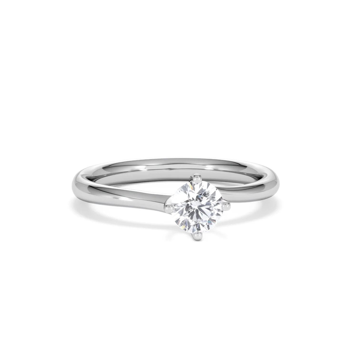 Platinum Half Carat Diamond Engagement Ring Lily Lab F/VS1 - Image 10