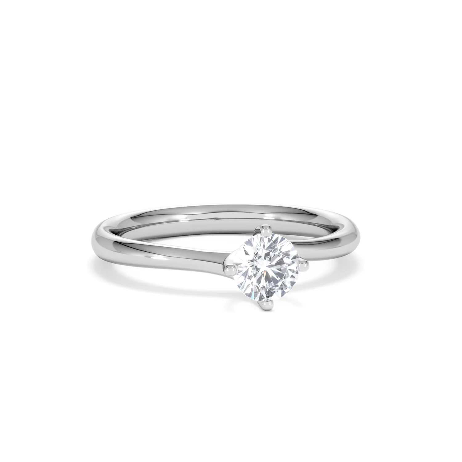 Platinum Half Carat Diamond Engagement Ring Lily Lab F/VS1 - Image 11