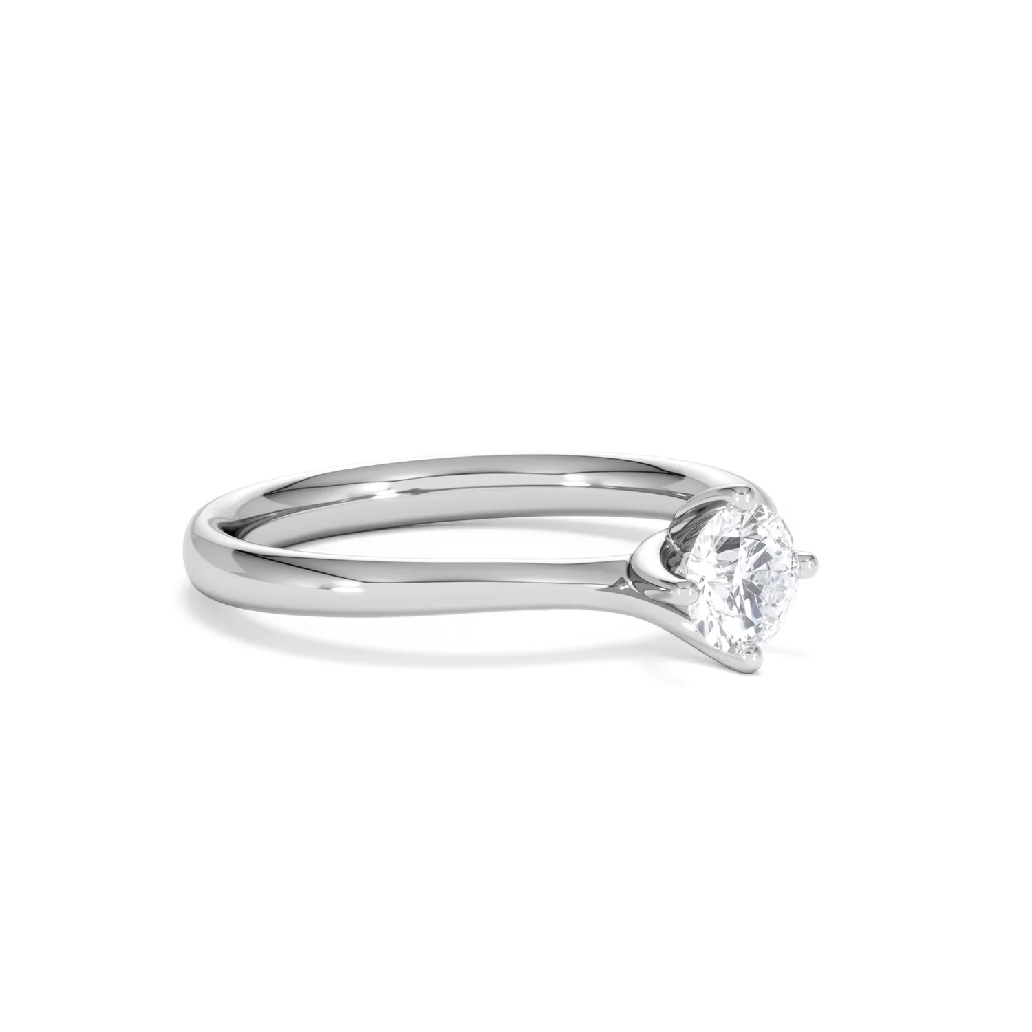 Platinum Half Carat Diamond Engagement Ring Lily Lab F/VS1 - Image 17