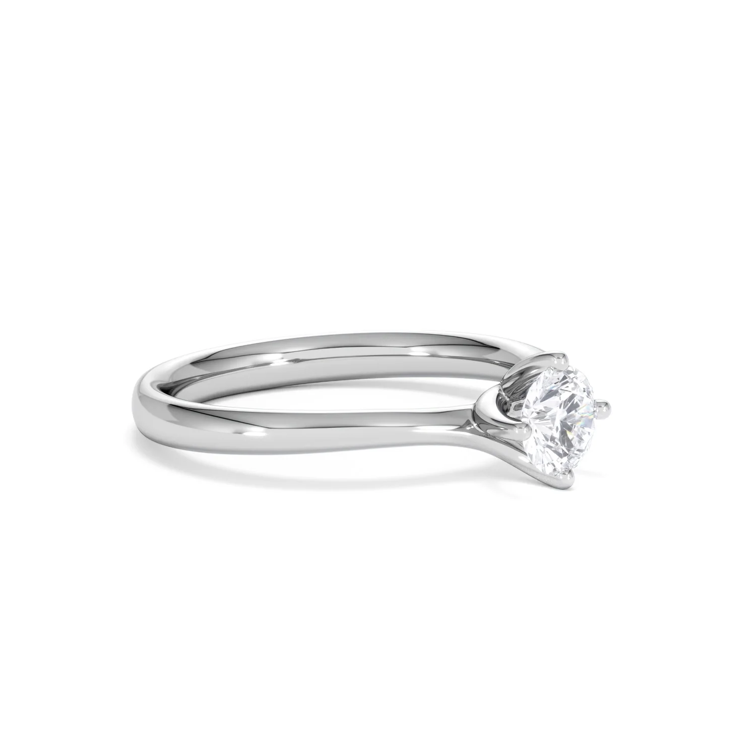 Platinum Half Carat Diamond Engagement Ring Lily Lab F/VS1 - Image 18