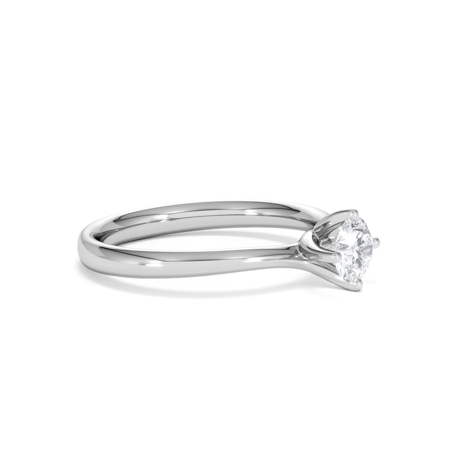 Platinum Half Carat Diamond Engagement Ring Lily Lab F/VS1 - Image 20