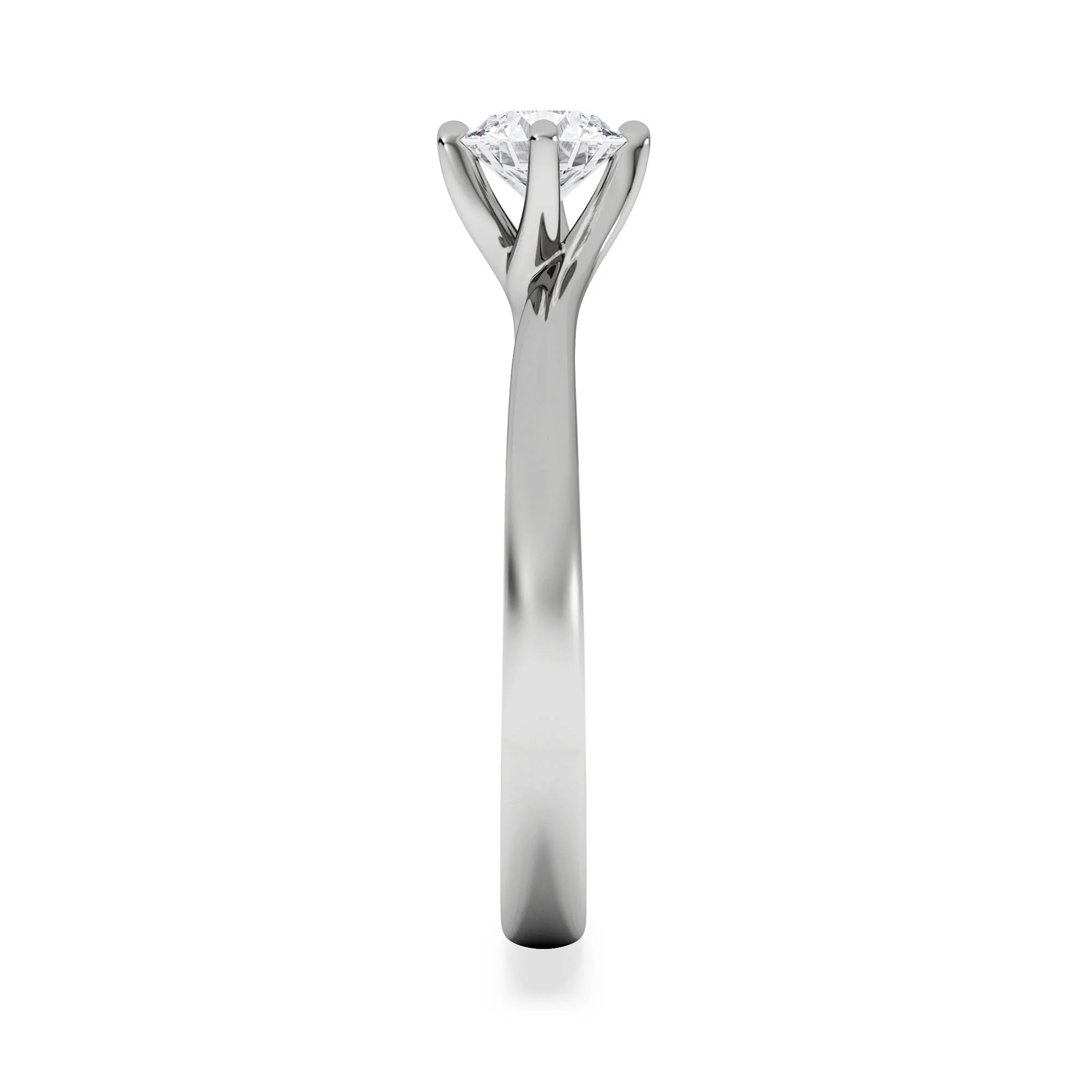 Platinum Half Carat Diamond Engagement Ring Lily Lab F/VS1 - Image 5