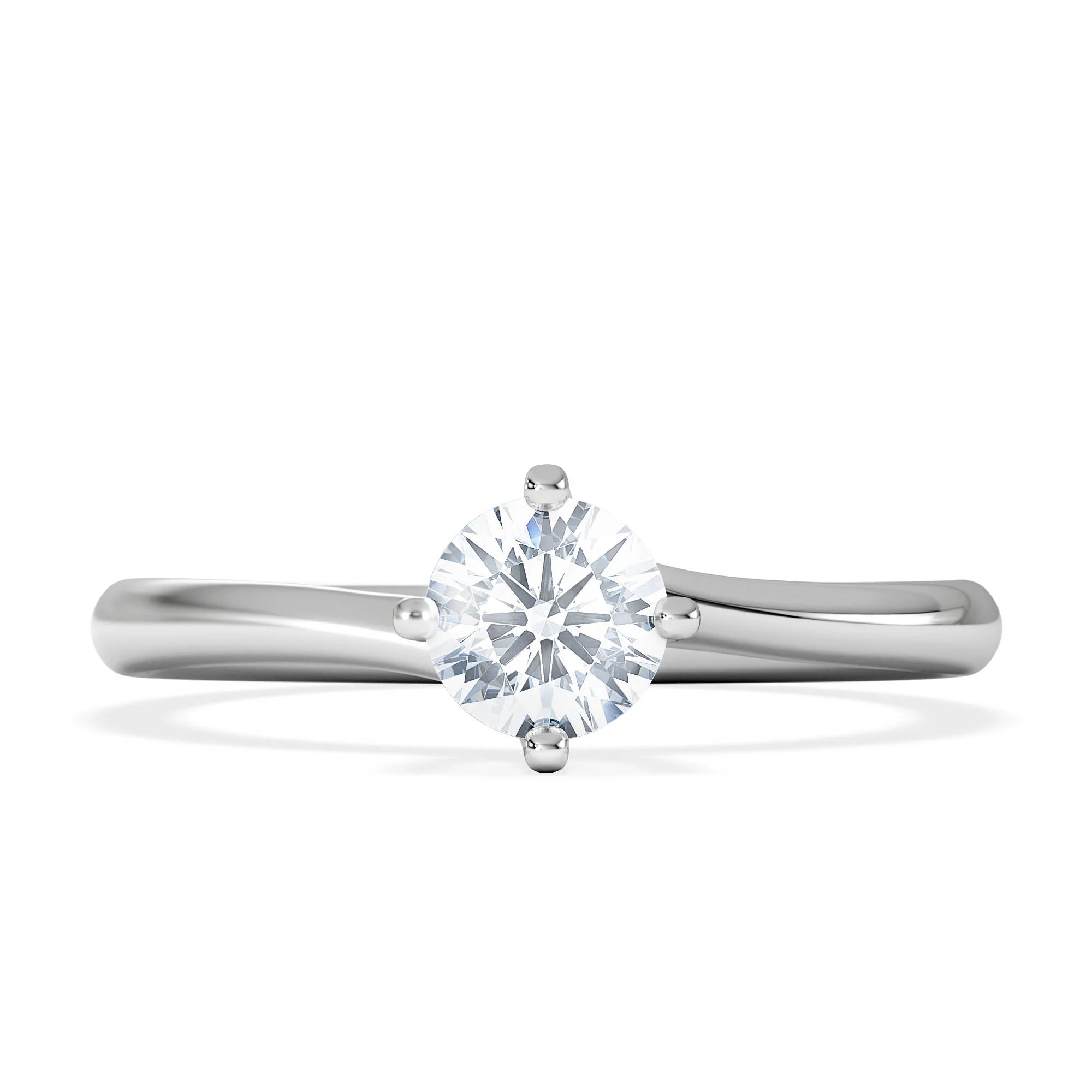 Platinum Half Carat Diamond Engagement Ring Lily Lab F/VS1 - Image 6