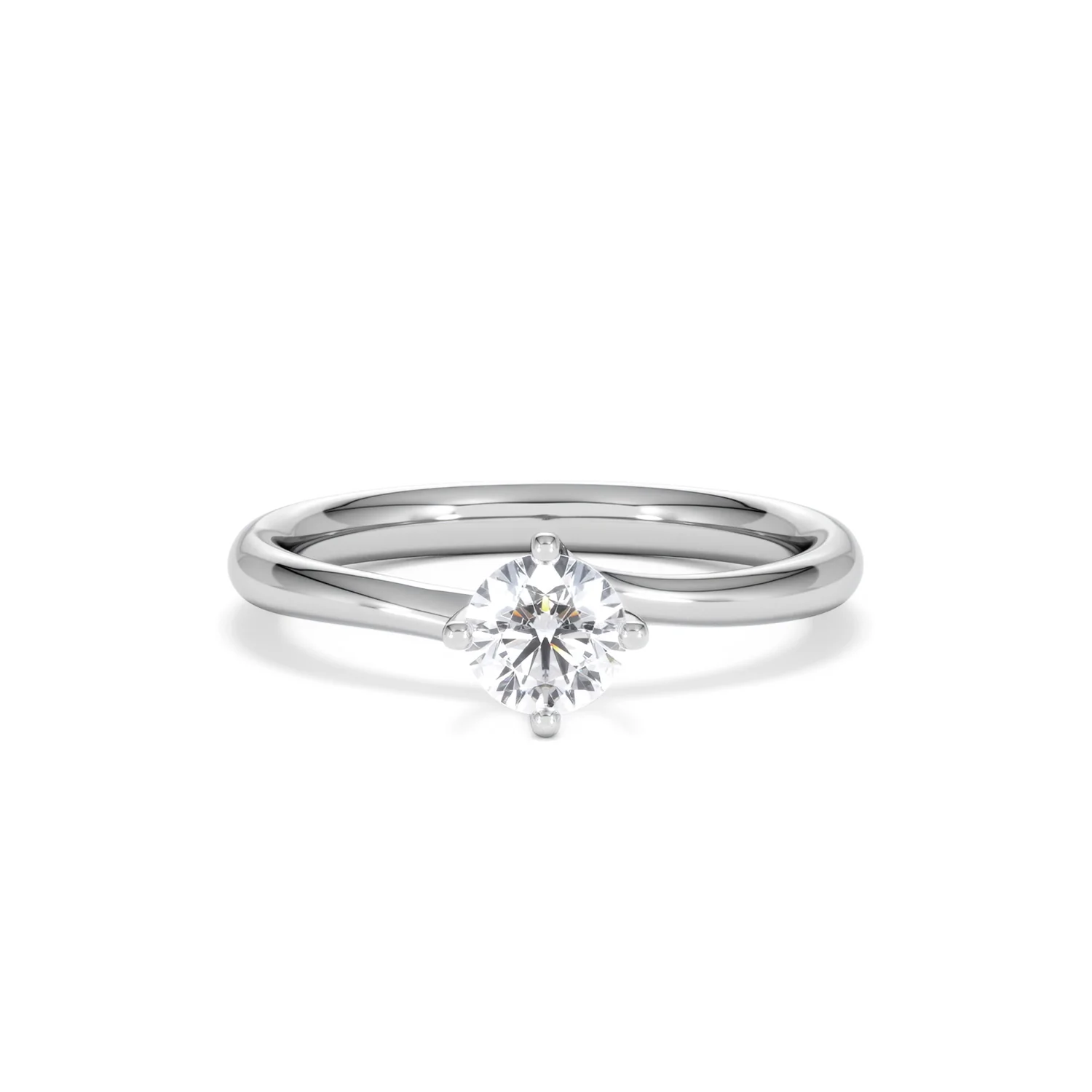 Platinum Half Carat Diamond Engagement Ring Lily Lab F/VS1 - Image 8